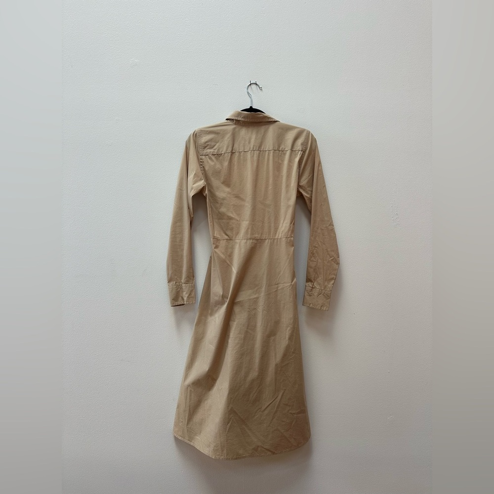 Ralph Lauren Beige Collared Shirt Dress - Picture 2 of 5